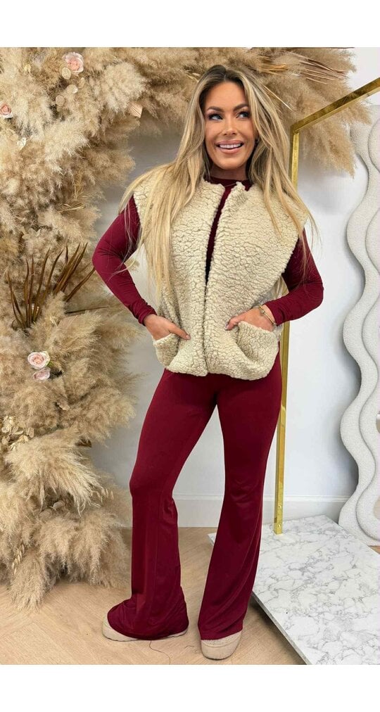 MUSTY TEDDY GILET BEIGE