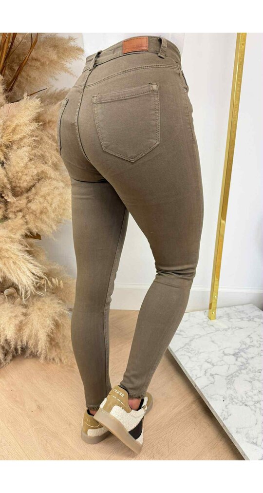 VS MISS SKINNY LEG HIGH WAIST JEANS 795-36 TAUPE