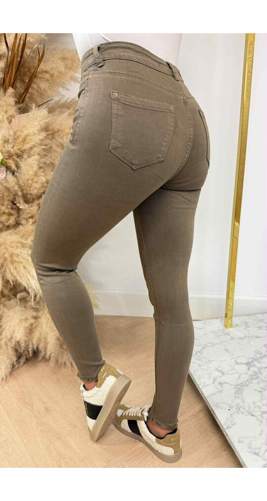 VS MISS SKINNY LEG HIGH WAIST JEANS 795-36 TAUPE