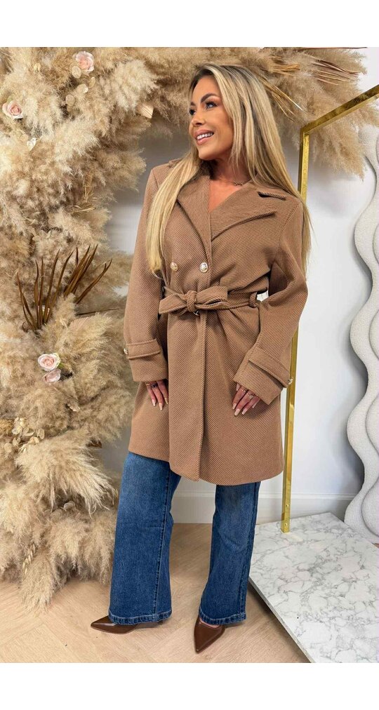 SIMONE BUTTON COAT CAMEL