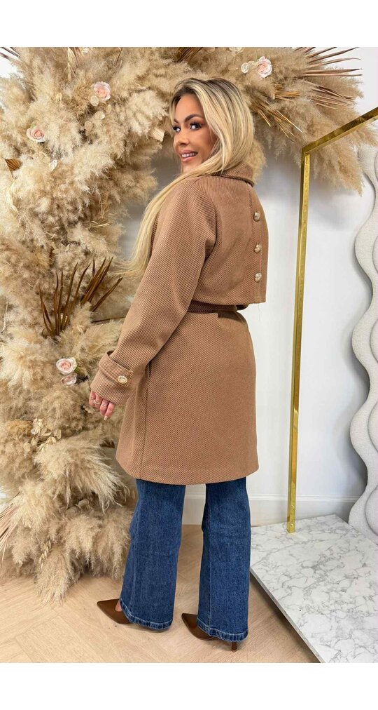 SIMONE BUTTON COAT CAMEL