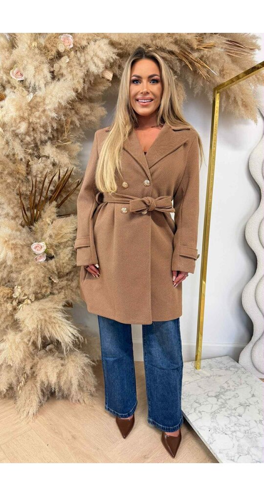 SIMONE BUTTON COAT CAMEL