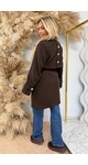 SIMONE BUTTON COAT CHOCO