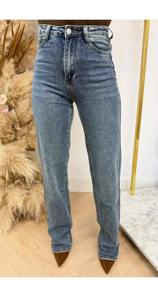 LAULIA EXTRA LONG STRAIGHT LEG EXTRA STRETCH JEANS 6272-2 DENIMBLUE