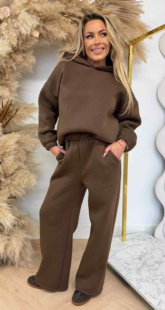 MEREL FLEECE JOG SET CHOCO