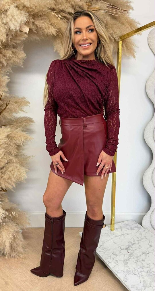 LUSTYLE FLOWER BODY BORDEAUX