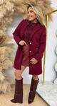 CHIQUE BUTTON TRENCHCOAT BORDEAUX
