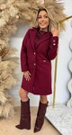 CHIQUE BUTTON TRENCHCOAT BORDEAUX