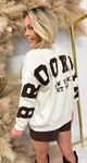 BROOKLYN TEKST SWEAT 3831336 BEIGE
