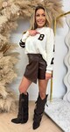 BROOKLYN TEKST SWEAT 3831336 BEIGE