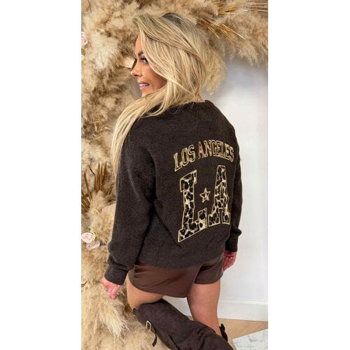 LA LEO STAR SWEAT SH705 CHOCO LA LEO STAR SWEAT SH705 CHOCO