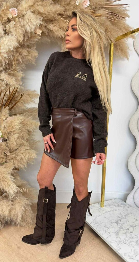 LA LEO STAR SWEAT SH705 CHOCO