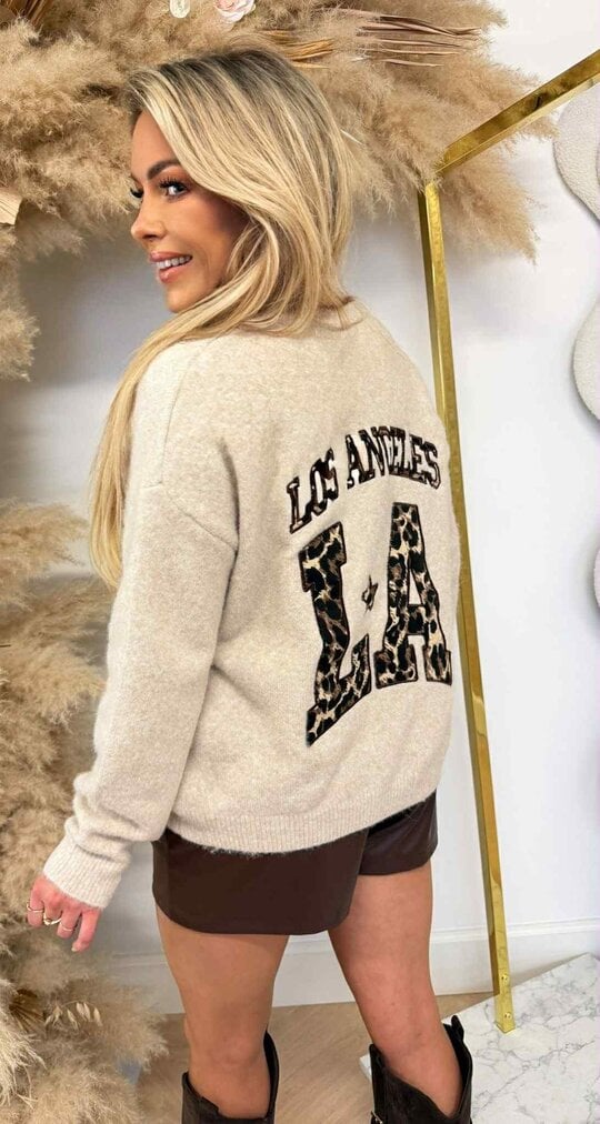 LA LEO STAR SWEAT SH705 BEIGE