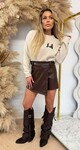 LA LEO STAR SWEAT SH705 BEIGE