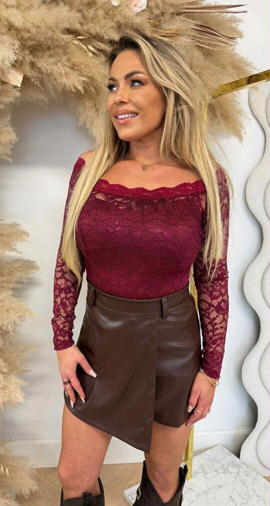 LACE CUP BODY BORDEAUX