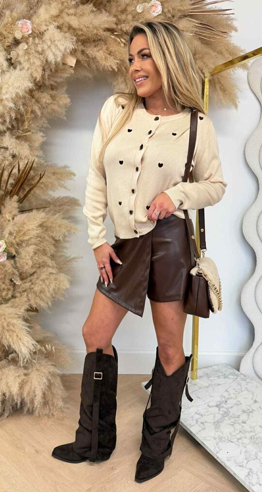 PARI HARTJES VEST/SWEAT 9141 BEIGE