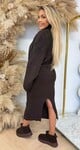 PERFECT SET DRESS + SWEAT 8780 COFFEE