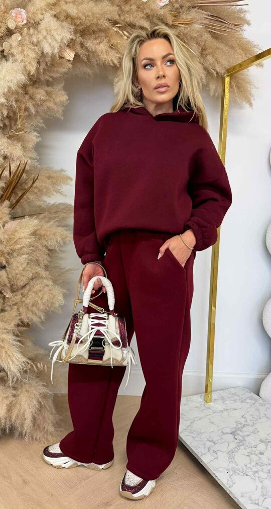 MEREL FLEECE JOG SET BORDEAUX