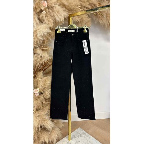 WIDE LEG SPARKLE JEANS 6765 BLACK
