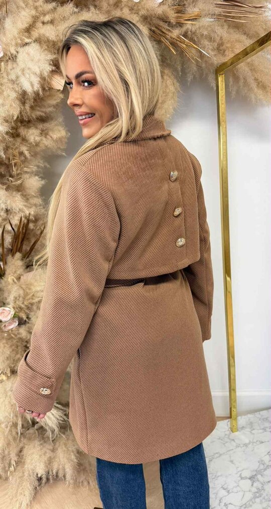 SIMONE BUTTON COAT CAMEL