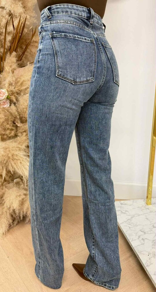 LAULIA EXTRA LONG STRAIGHT LEG EXTRA STRETCH JEANS 6272-2 DENIMBLUE