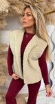 MUSTY TEDDY GILET BEIGE