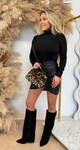 BY SWAN TURTLE NECK BASIC STRETCH TOP 10090 BLACK