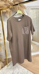 INSPIRED POCKET LONG TEE TAUPE