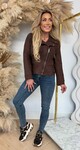 SUEDINE ZIP JACKET 3346 CHOCO