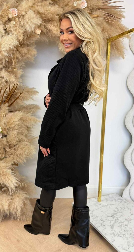 PERFECT BELT COAT BLACK