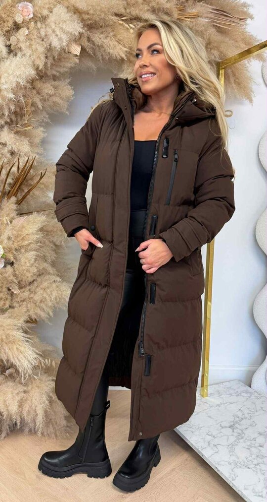 FAVORITE WINTERJACKET LONG 7557 CHOCO