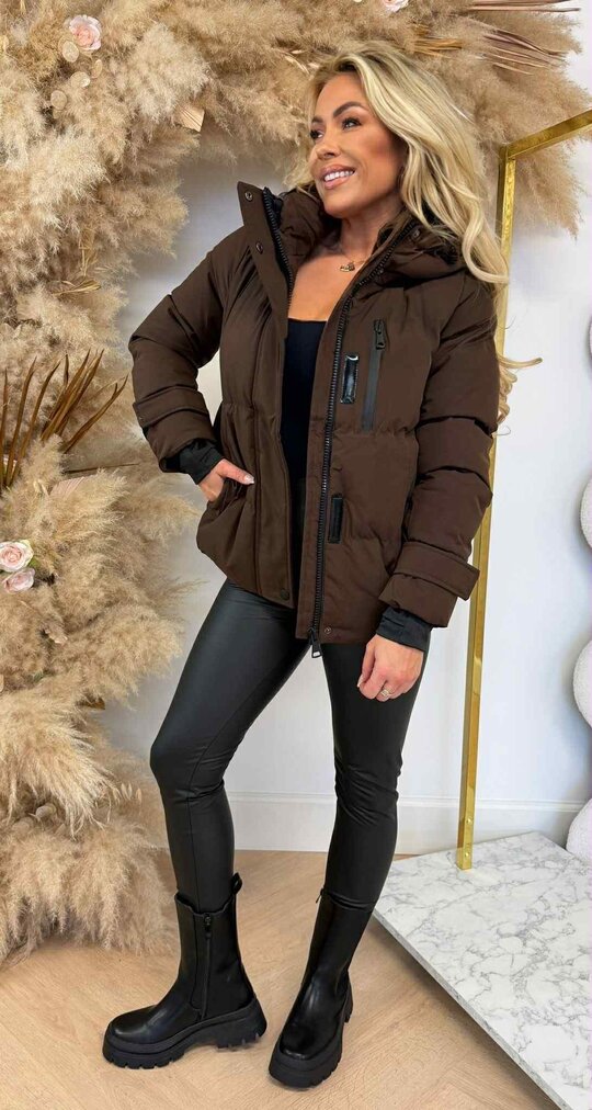 BESTSELLER WINTERJACKET SHORT 7588 CHOCO