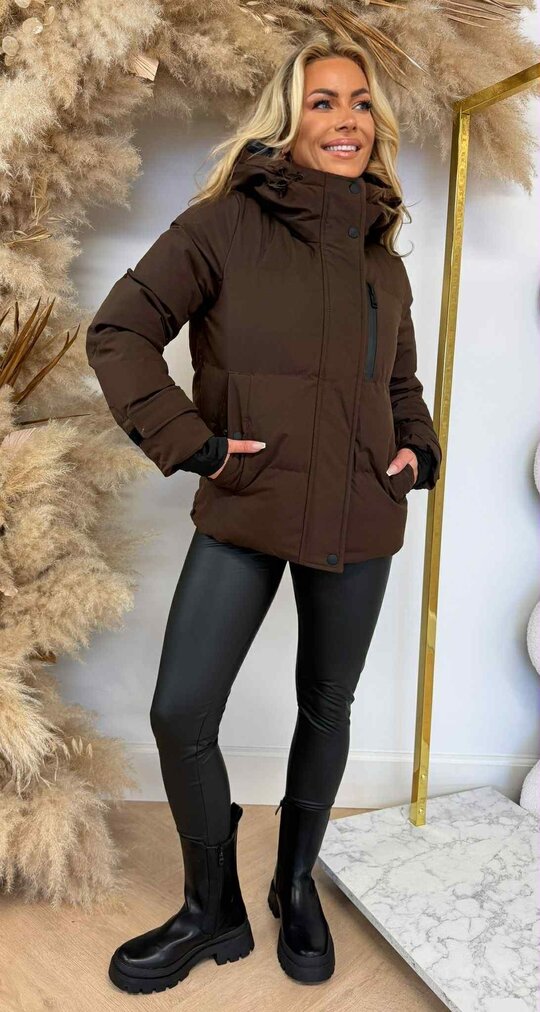 BESTSELLER WINTERJACKET SHORT 7588 CHOCO