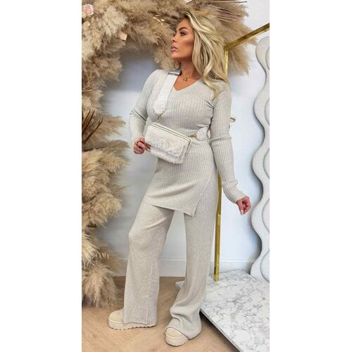 RIB COMFY SET NEW 5745 BEIGE RIB COMFY SET NEW 5745 BEIGE