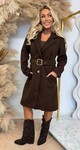 PERFECT BELT COAT CHOCO