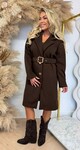 PERFECT BELT COAT CHOCO