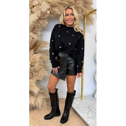 HARTJES MUSTHAVE SWEAT 953 BLACK HARTJES MUSTHAVE SWEAT 953 BLACK