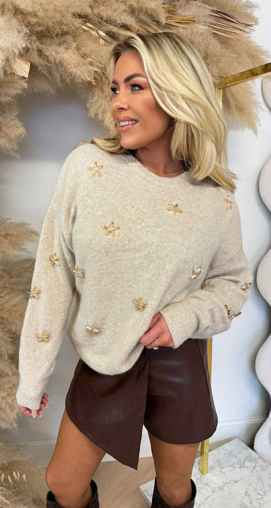 STARS GOLDIE SWEAT 983 BEIGE