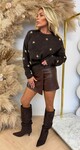STARS GOLDIE SWEAT 983 CHOCO