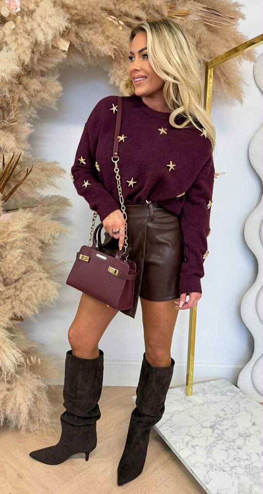 STARS GOLDIE SWEAT 983 BORDEAUX