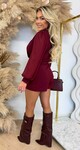 GOLDIE OMSLAG PLAYSUIT BORDEAUX
