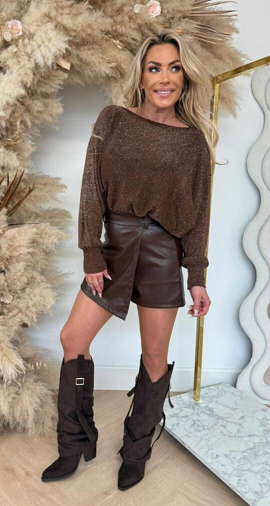 LUREX SPARKLE SWEAT CHOCO