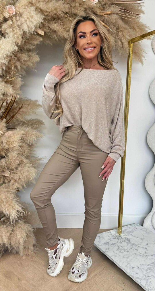 LUREX SPARKLE SWEAT BEIGE