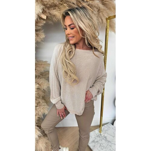 LUREX SPARKLE SWEAT BEIGE LUREX SPARKLE SWEAT BEIGE