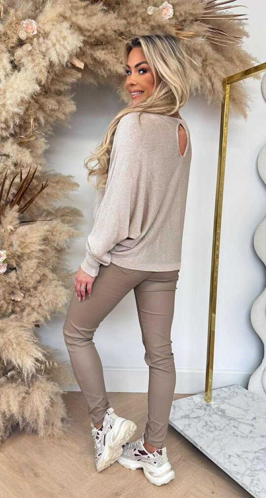 LUREX SPARKLE SWEAT BEIGE