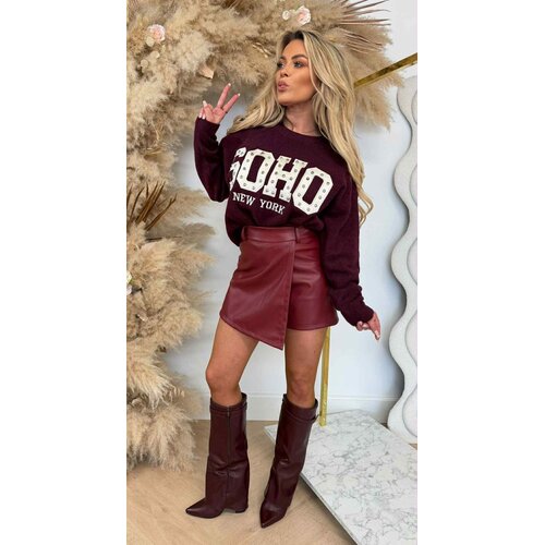 SOHO STUDS SWEAT AM862 BORDEAUX SOHO STUDS SWEAT AM862 BORDEAUX