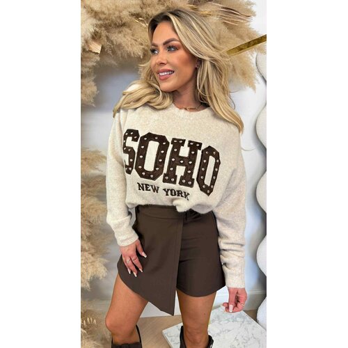 SOHO STUDS SWEAT AM862 TAUPE SOHO STUDS SWEAT AM862 TAUPE