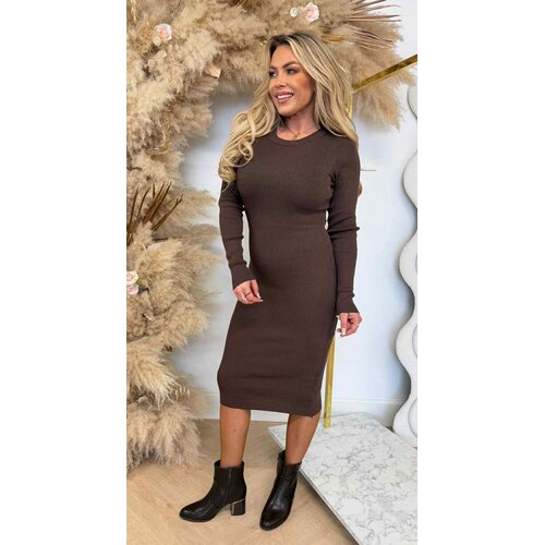 BASIC RIB DRESS 2006 CHOCO