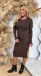 BASIC RIB DRESS 2006 CHOCO