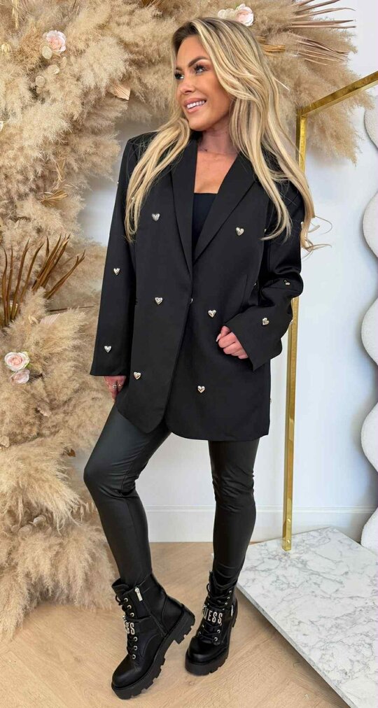 LUXURY HARTJES BLAZER L062 BLACK